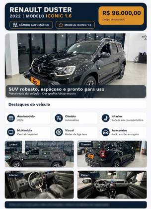RENAULT DUSTER 1.6 16V SCE FLEX ICONIC X-TRONIC